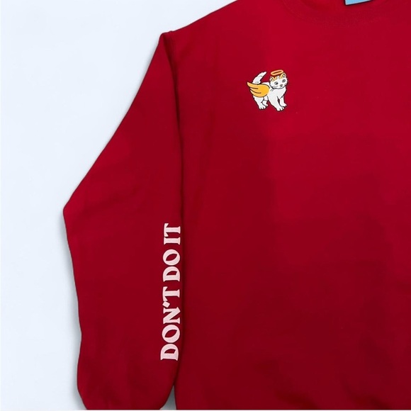Emma Chamberlain Angel Cat Devil Cat “Do It Don’t Do It” Sweatshirt Women’s Med - Picture 3 of 8